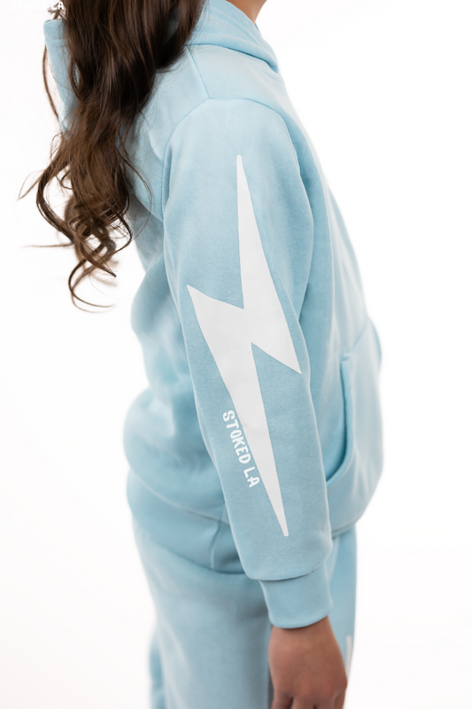 BLUE LIGHTNING SMILEY HOODIE