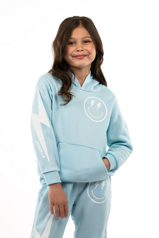 BLUE LIGHTNING SMILEY HOODIE