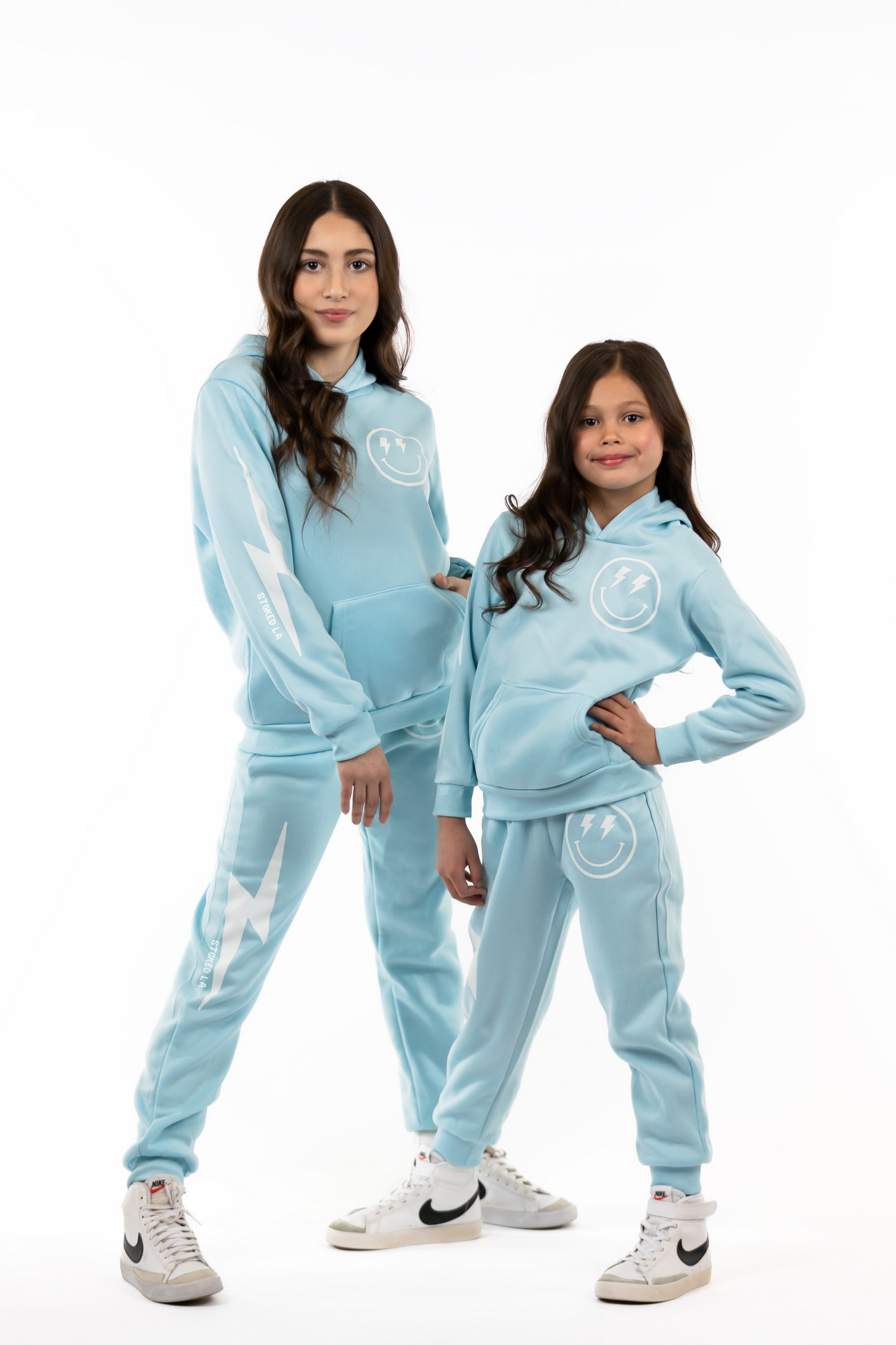 BLUE LIGHTNING SMILEY SWEATPANTS