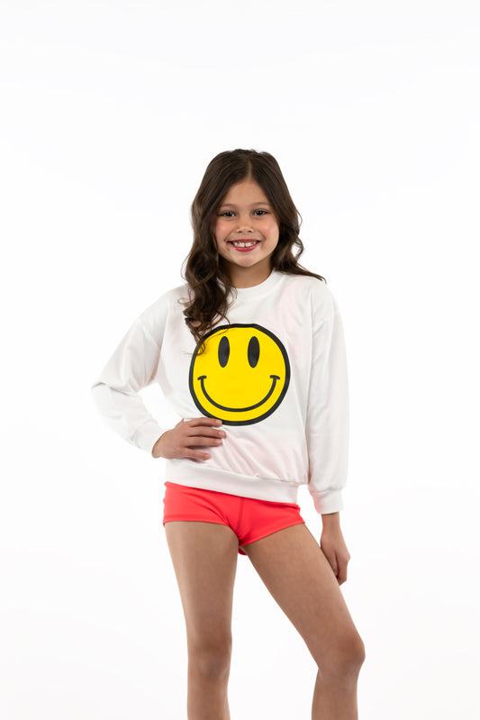 SMILEY FACE CREWNECK WHITE