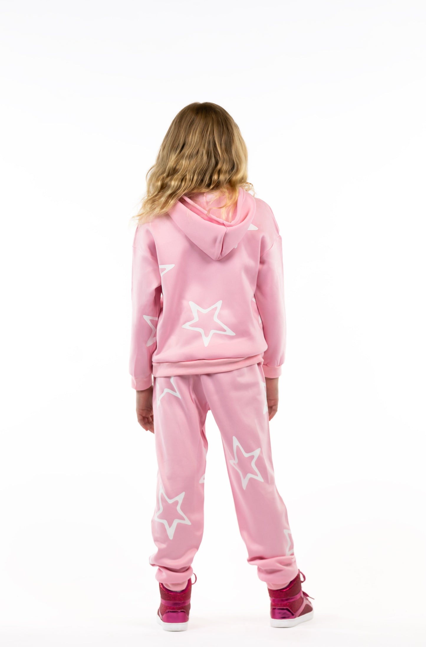 LIGHT PINK LIGHTNING STAR HOODIE