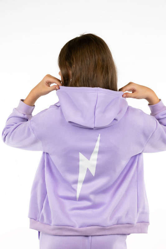 PURPLE LIGHTNING SMILEY ZIPUP HOODIE