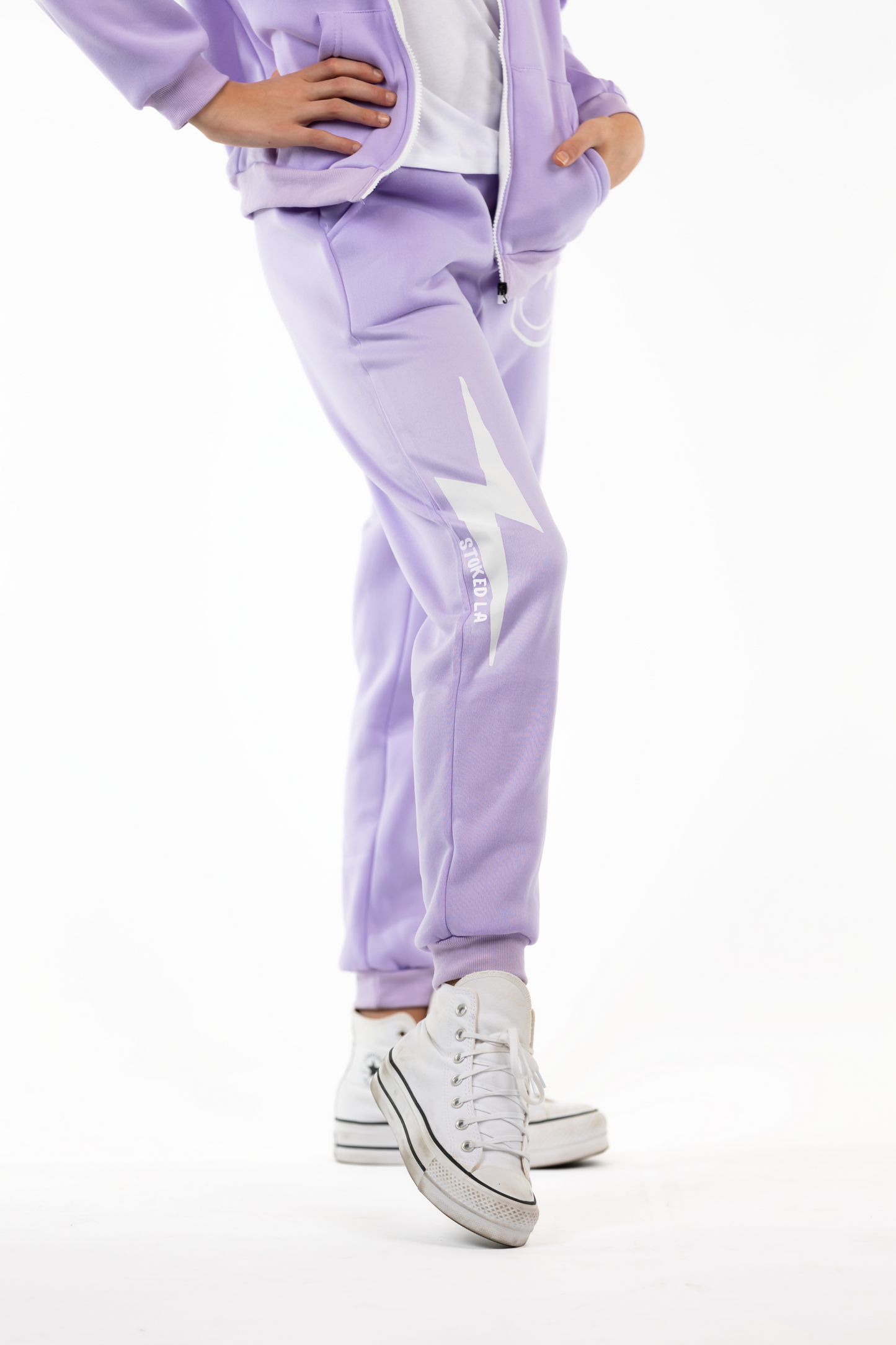 PURPLE LIGHTNING SMILEY ZIPUP SET