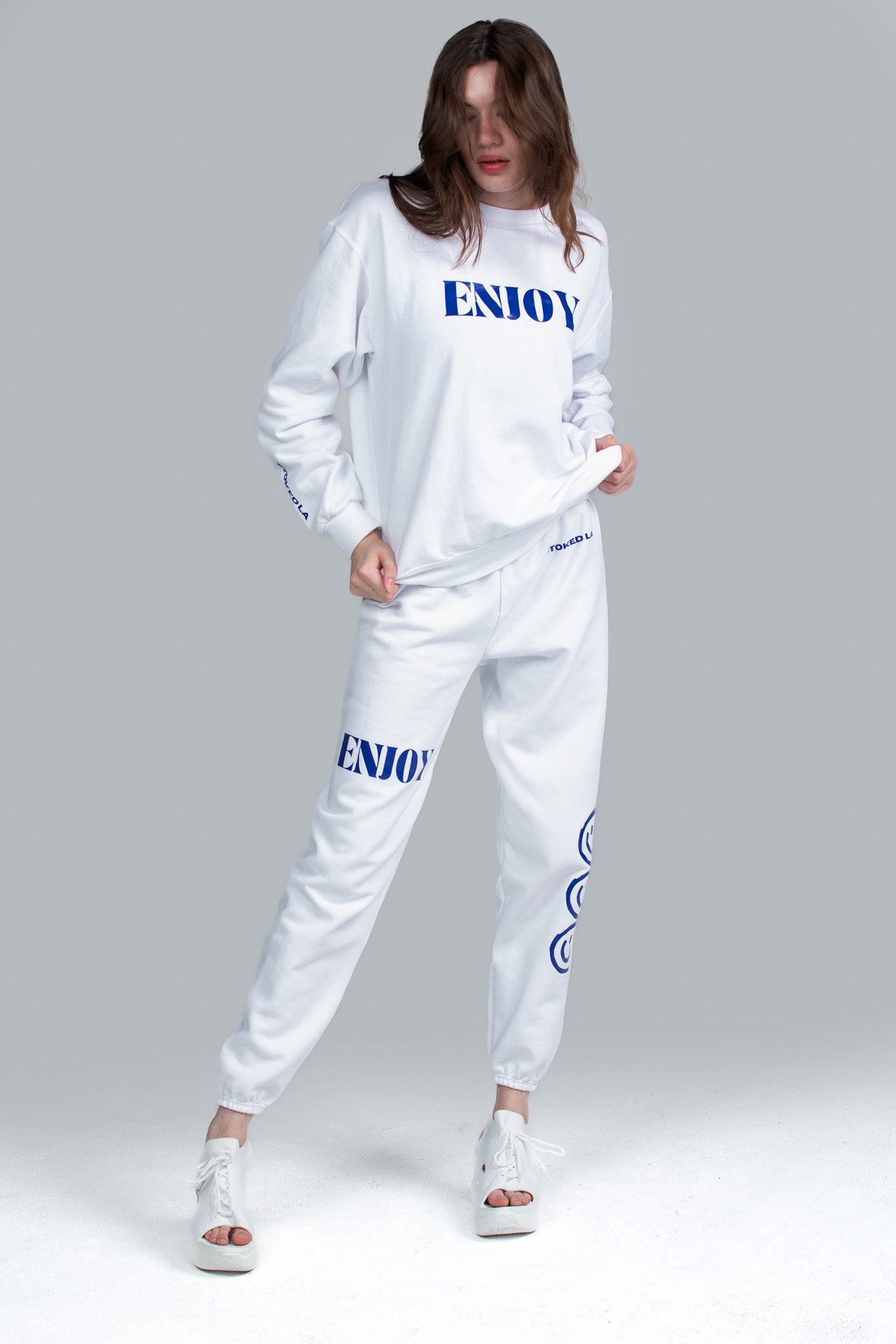 ENJOY SWEATPANTS WHITE