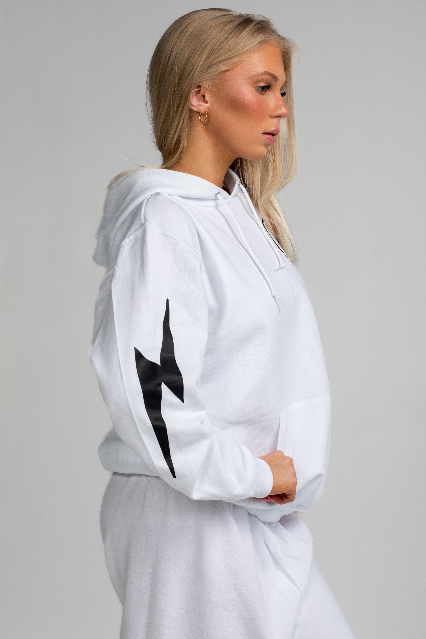 LIGHTNING SMILEY HOODIE WHITE