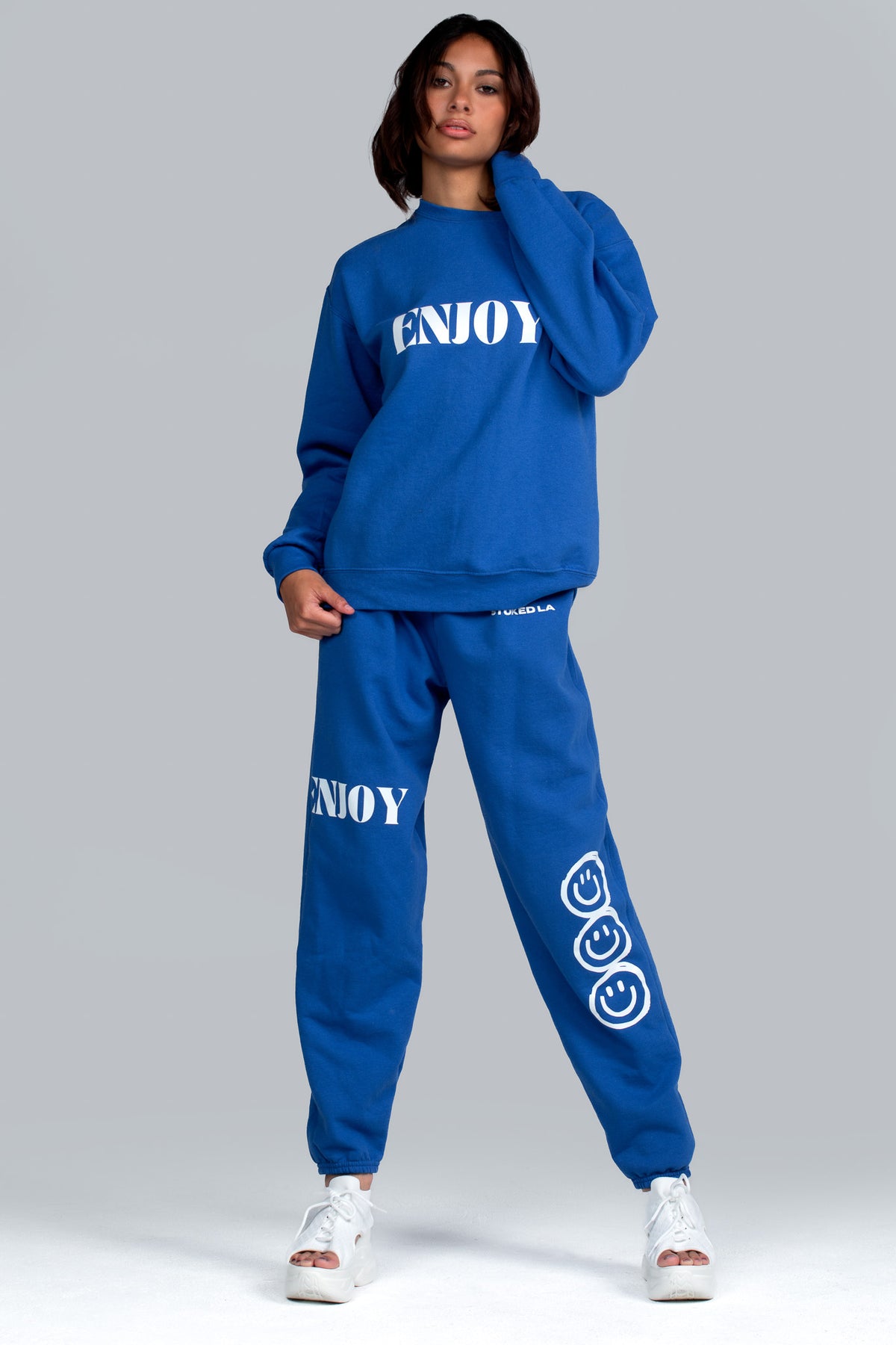 Blue Enjoy ENJOY SWEATPANTS BLUE – Stoked LA
